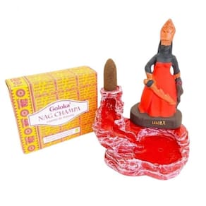 Kit Incensário Cascata Com 10Un De Incensos-Selecione Modelo