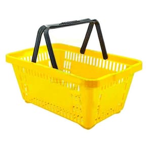 Cesta De Compras Plástica 16L Amarelo