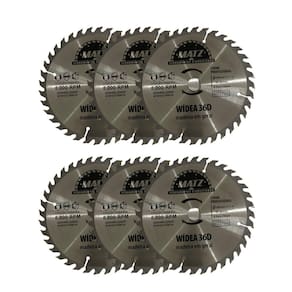 Kit 6 Disco Serra Wídea Madeira 36 Dentes 180Mm X 20Mm Matz