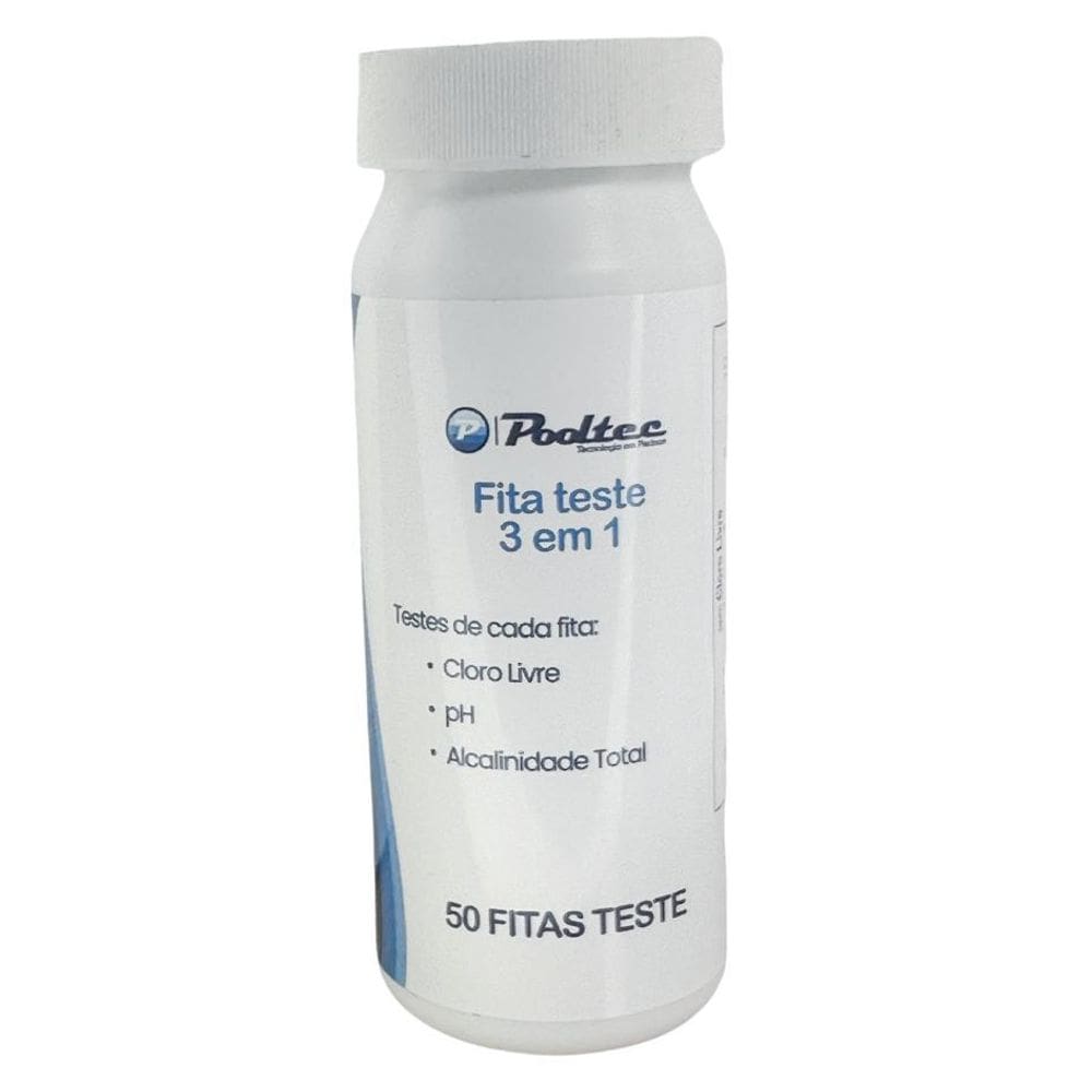 Fita Teste 3 Em 1 Mede Cloro, Ph E Alcalinidade Da Piscina