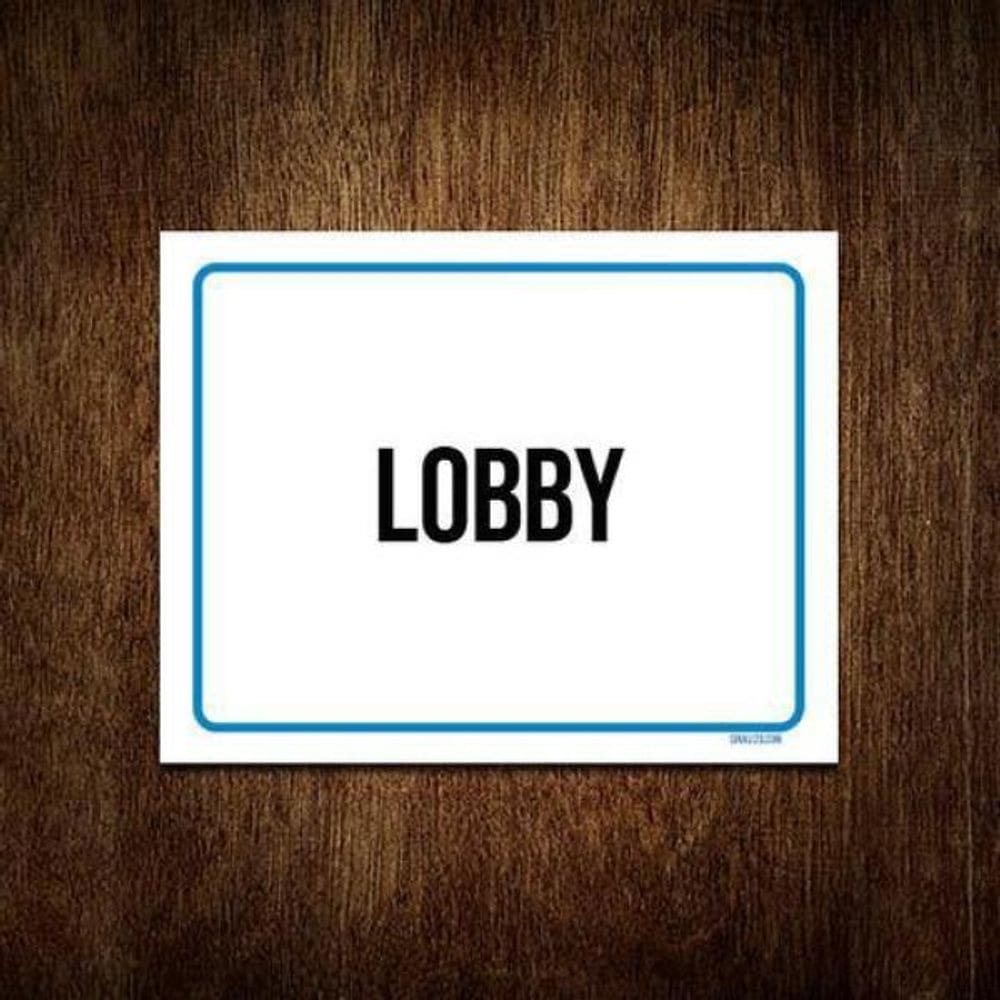 Kit 5 Placas Sinalização Ambiente Lobby