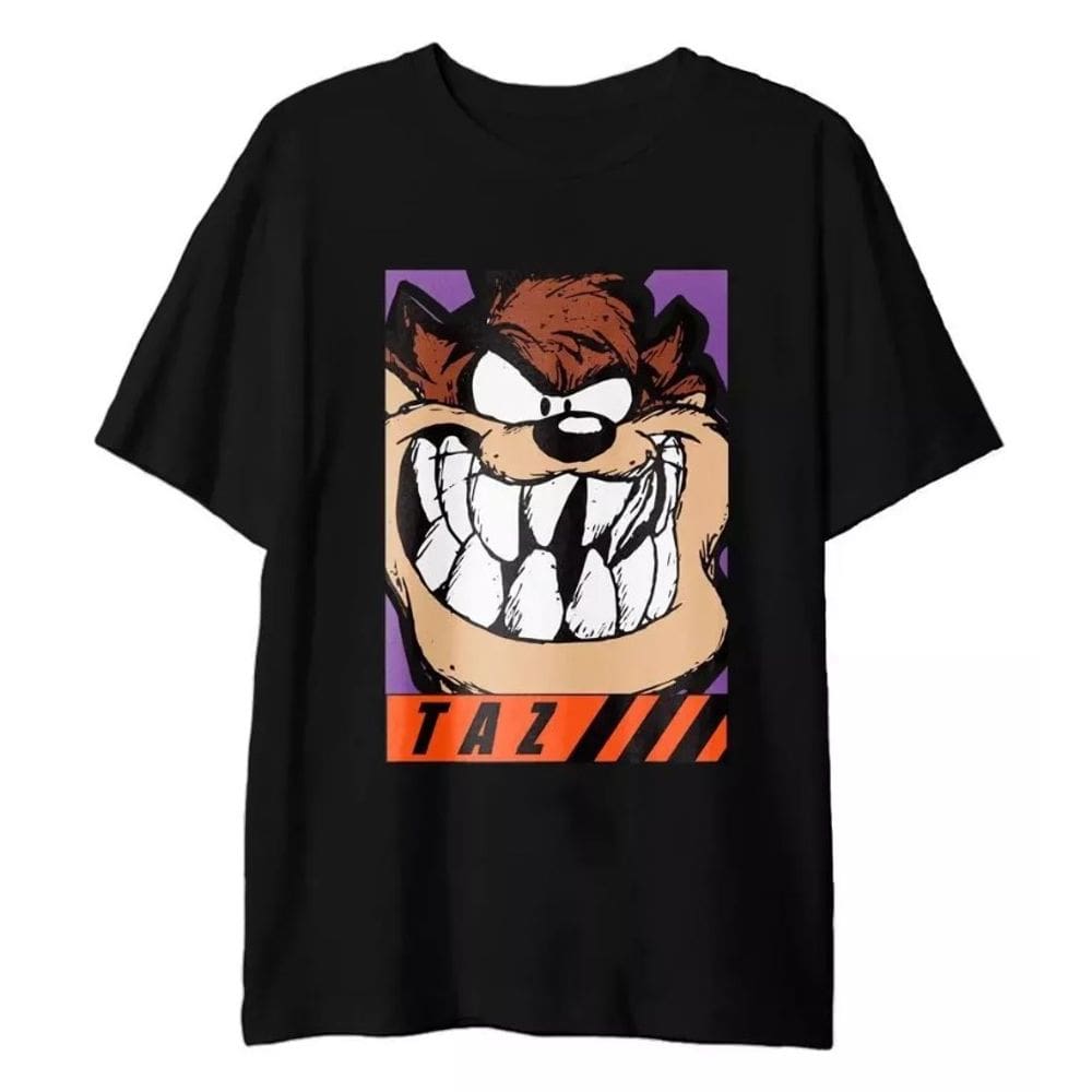 Camiseta Preta Taz - Looney Tunes - Tamanho: G - Clube Comix