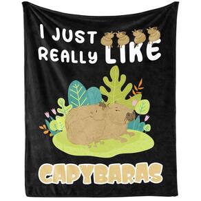 Cobertor CUSPCOD Capybara Flannel 30x40cm, tamanho de colo para crianças