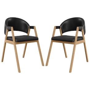 Kit 02 Cadeiras Suellen Decorativa Para Mesa Jantar Courino Preto