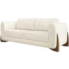 Sofa Jolie 2 Lugares 180cm Pes Boomerang Linho Natural Ezz