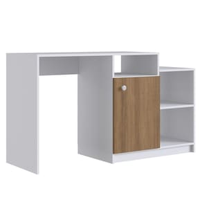 Escrivaninha Multiuso 01 Porta 03 Nichos 135cm Branco Mell PRODDY