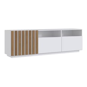 Rack TV 65 Polegadas 03 Portas 180cm Branco Mell PRODDY