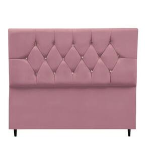Cabeceira Cama Box Estofada Solteirão 100 Cm Suede Madri rosê
