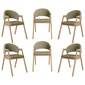 Kit 6 Cadeiras Para Mesa De Jantar Moderna Linho Balaqui Bege