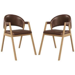 Kit 2 Cadeiras Suellen Luxo Reforçada Mesa De Jantar Courino Marrom Escuro