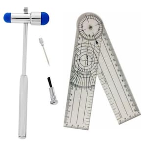 Kit Fisioterapia Goniômetro Grande E Martelo De Buck