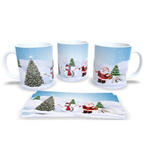 Caneca de Porcelana Branca Personalizada Arvore de Natal 5