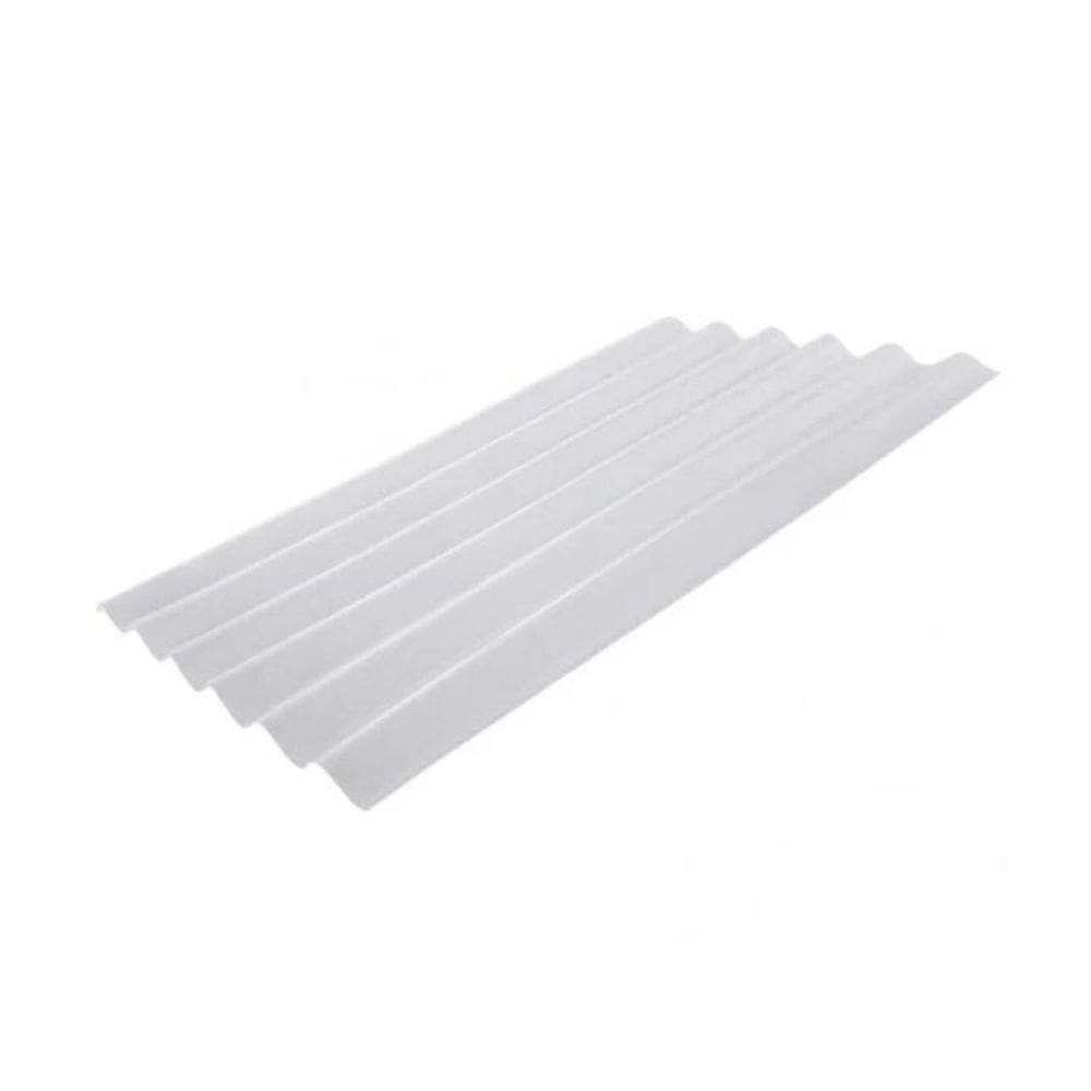 Kit com 5 Telhas Policarbonato 183cm X 110cm Onda Alta Branco