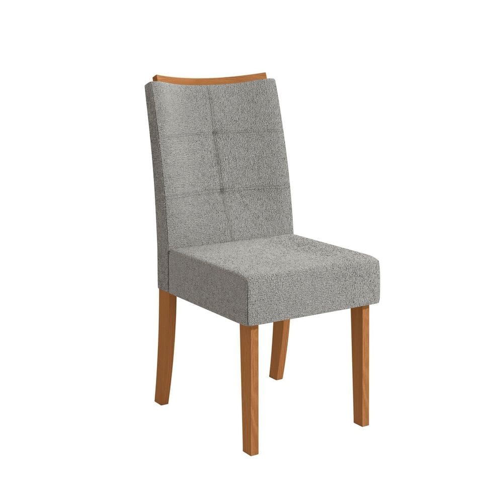 Conjunto 2 Cadeiras para Sala de Jantar Cad162 Canela/Cinza