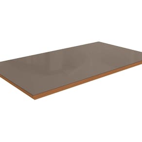 Tampo de Mesa 1600x900 de Madeira com Vidro Canela/Bronze