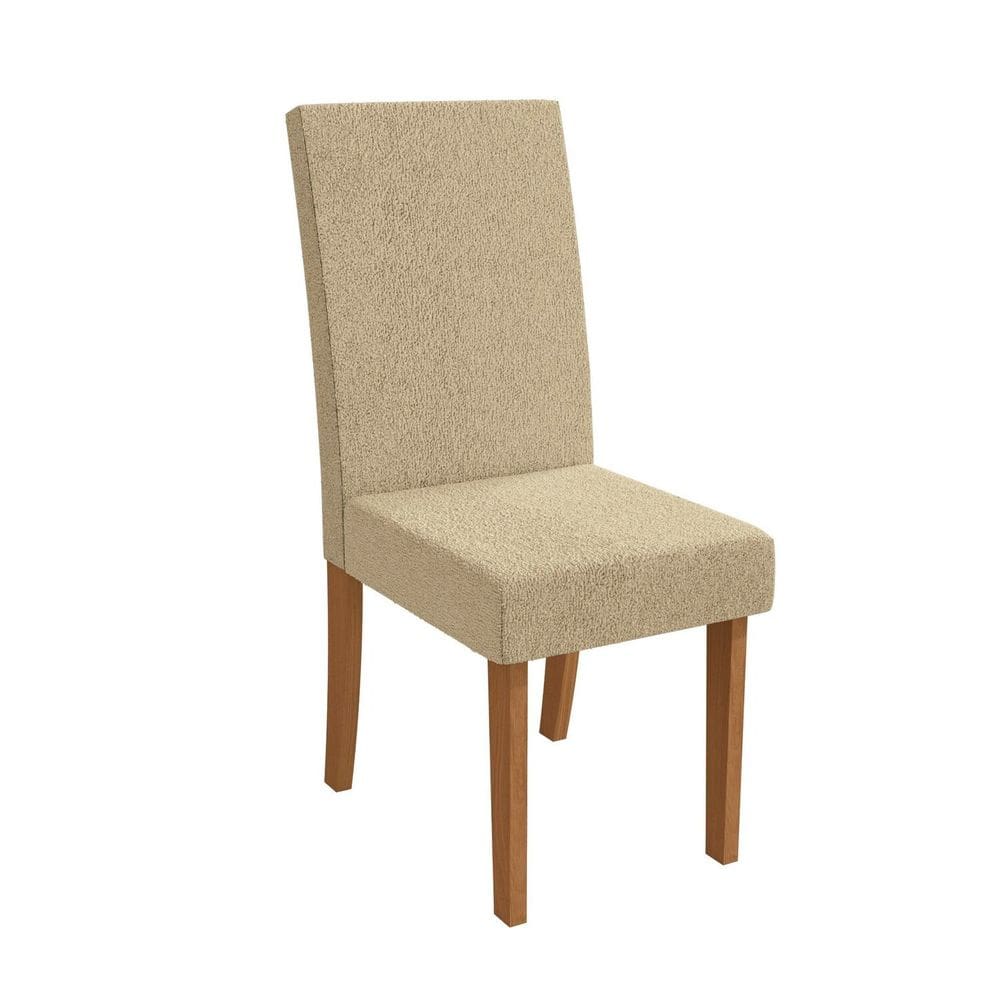 Conjunto 2 Cadeiras para Sala de Jantar Cad131 Canela/ Bege
