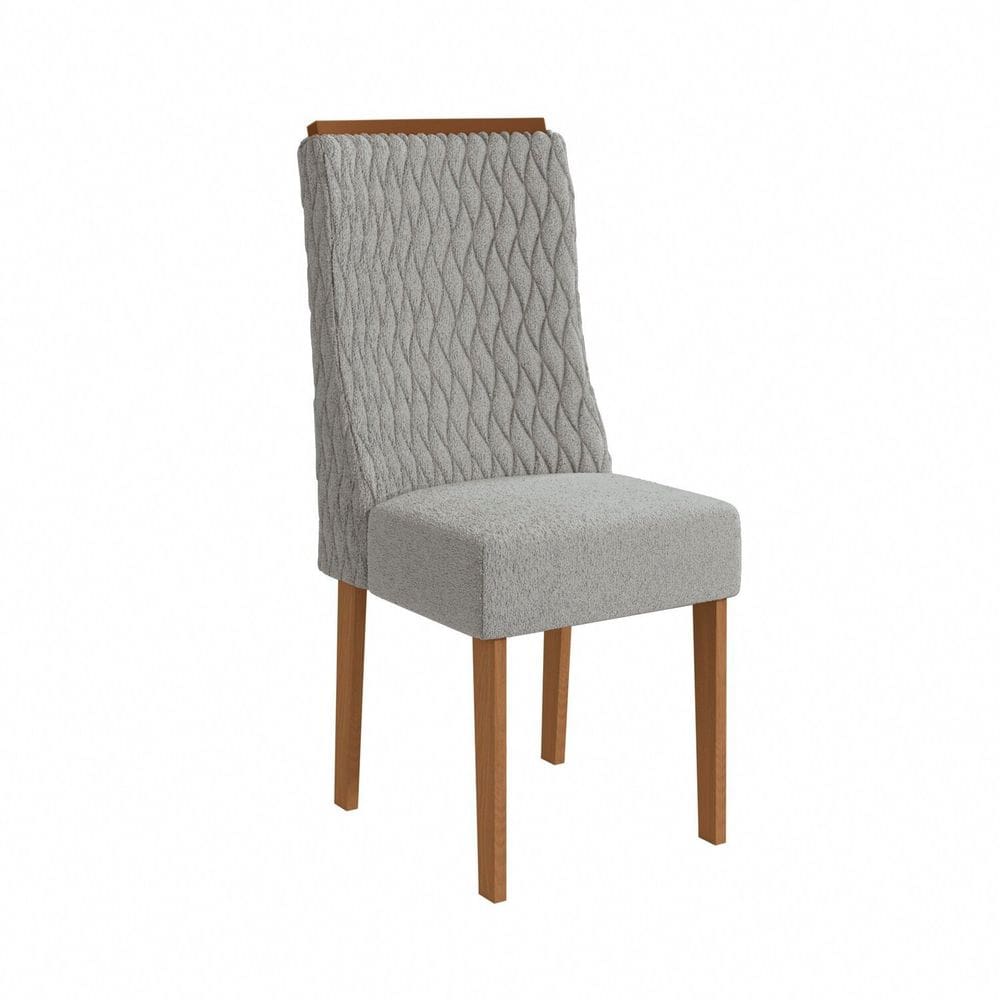Conjunto 2 Cadeiras para Sala de Jantar Cad158 Canela/Cinza