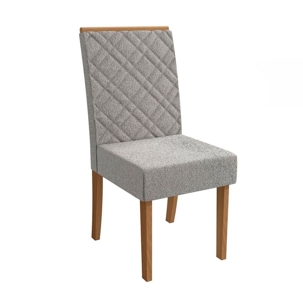Conjunto 2 Cadeiras para Sala de Jantar Cad149 Canela/Cinza