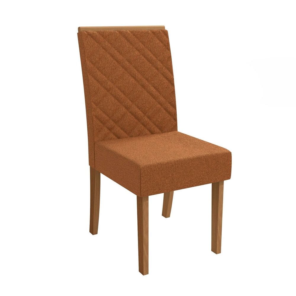 Conjunto 2 Cadeiras para Sala de Jantar Cad149 Canela/Terracota