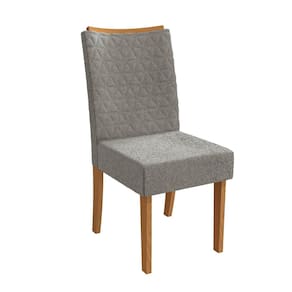 Conjunto 2 Cadeiras para Sala de Jantar Cad129 Canela/Cinza
