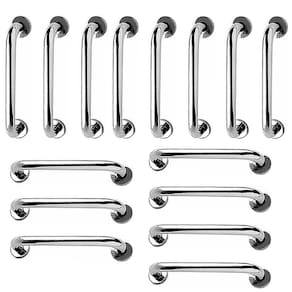 Barra de Apoio 40cm Inox Kit 15 Unidades Idoso Deficiente Banheiro Box Quarto Segurança Corrimao Escada Acessibilidade Suporte Resistente
