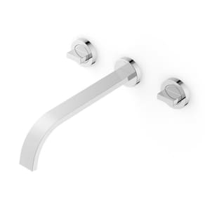 Kit com 3 Torneira Misturador para Banheiro de Parede com Válvula de Escoamento Flow Celite Cromado