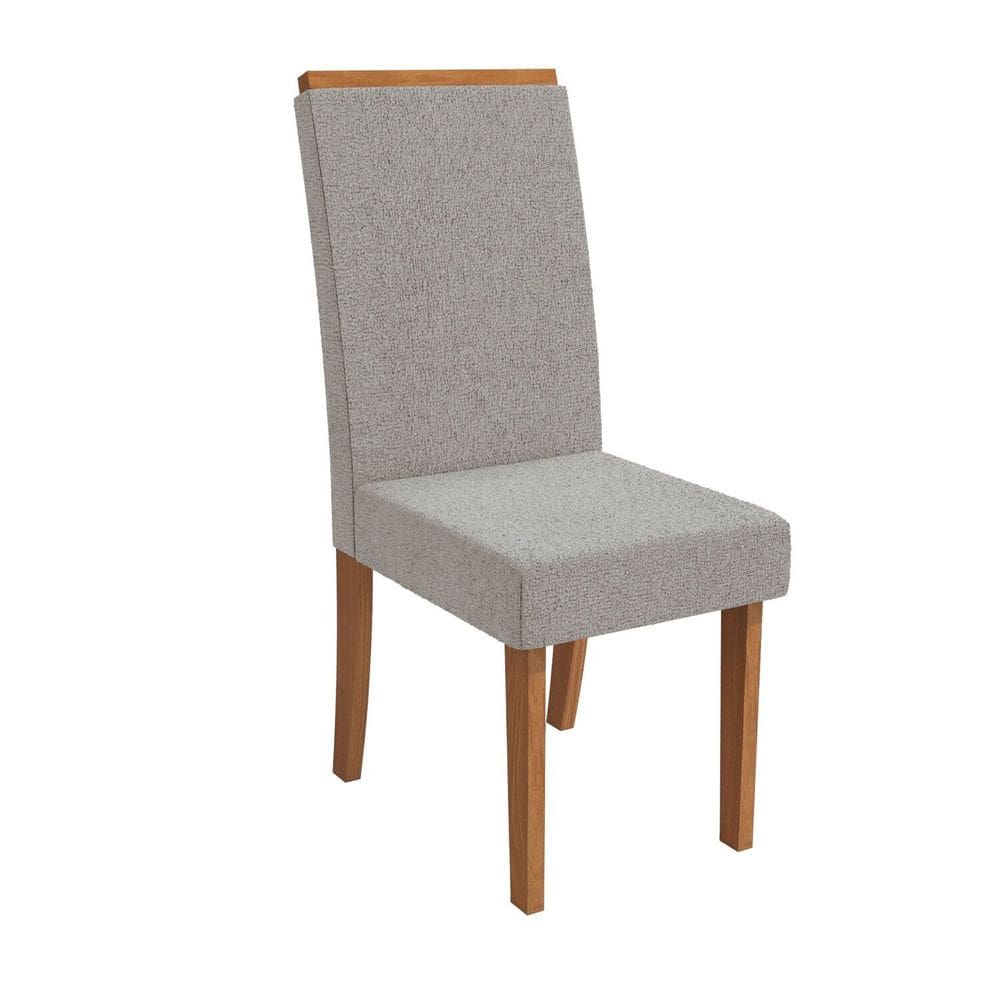 Conjunto 2 Cadeiras para Sala de Jantar Cad142 Canela/Cinza