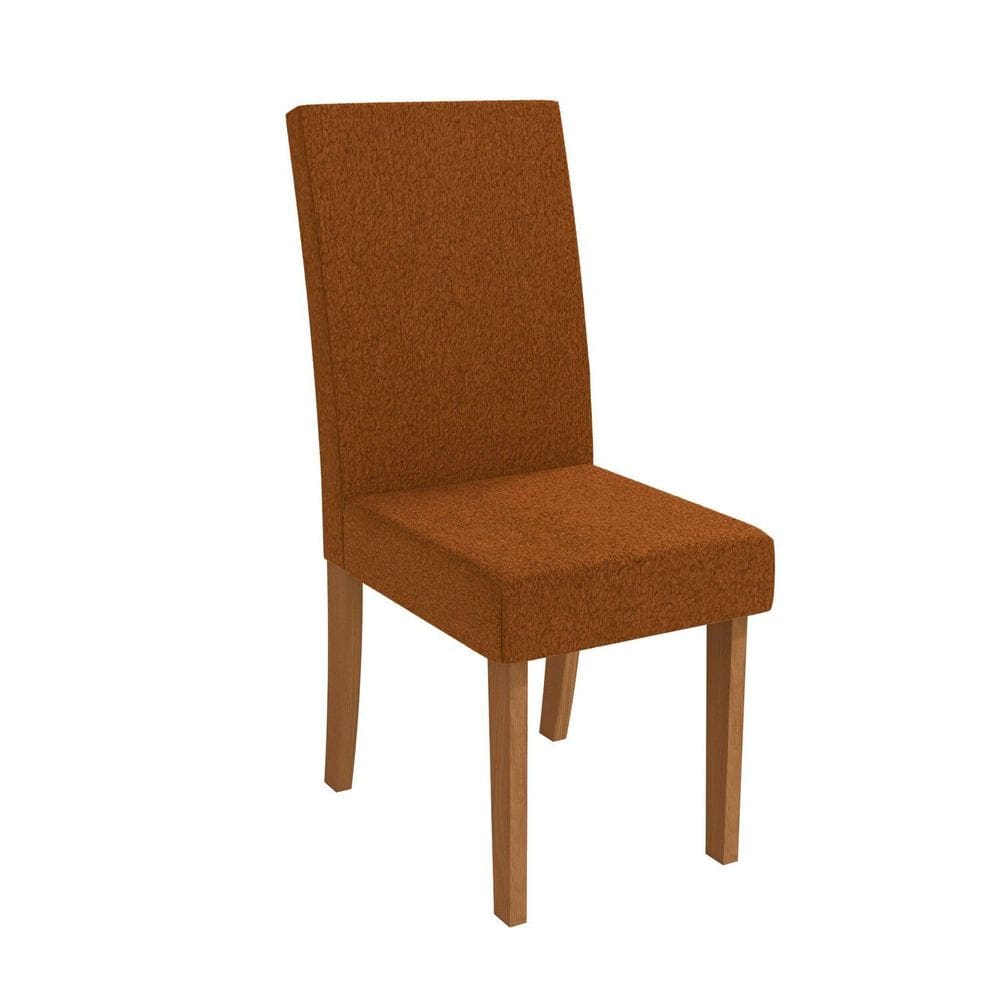 Conjunto 2 Cadeiras para Sala de Jantar Cad131 Canela/Terracota
