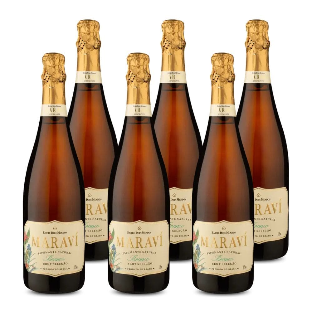 Kit 6 Espumantes Entre Dois Mundos Maraví Branco Brut Brasil 750ml