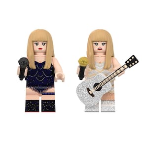 Boneca Taylor Swift Cantora Pop Bloco De Montar