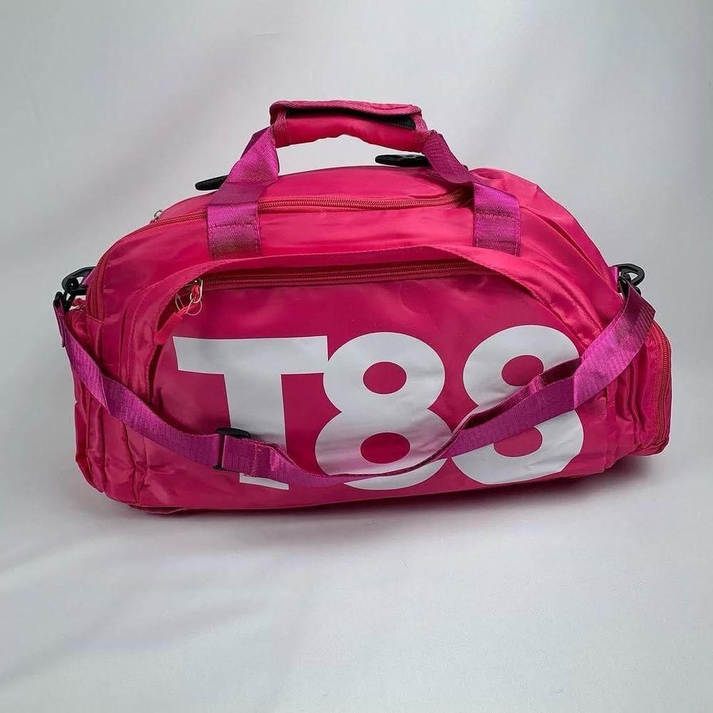 Bolsa Mala Esportiva Mochila Costa Transversal Fitness Treino Futebol Academia Viagem Impermeável pink