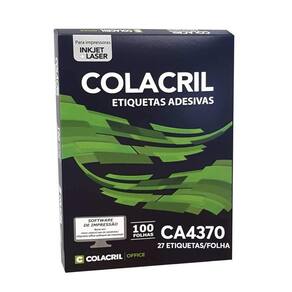 Etiqueta Adesiva Colacril Ca4370 70X33Mm Com 2700 Etiquetas
