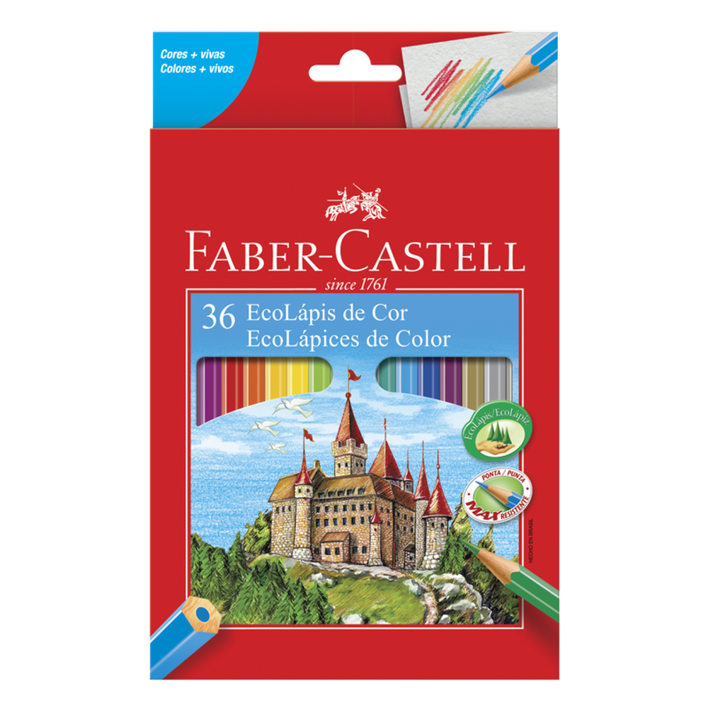 Ecolápis De Cor Faber Castell Sextavado 36 Cores