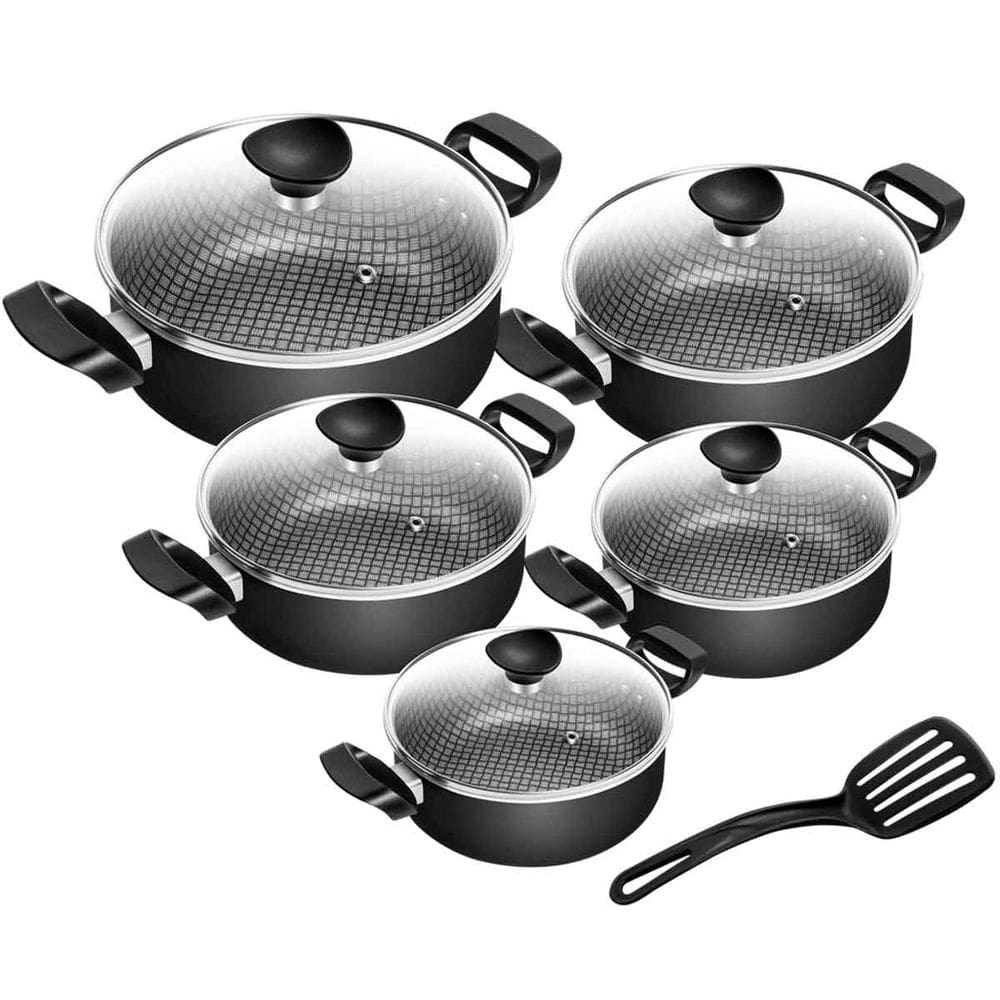 Conjunto De Panelas Antiaderente Preto Spesso Caçarola 5 Peças Patolux