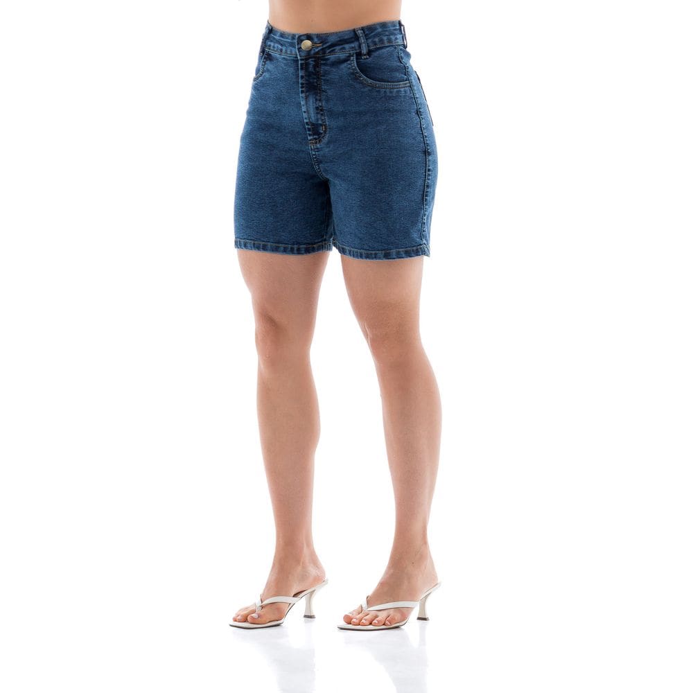 Bermuda Meia Coxa Jeans Feminina Arauto