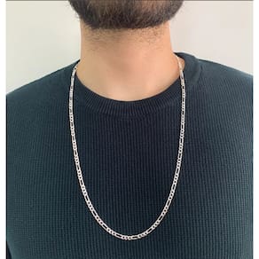 Corrente de Prata Masculina - 3x1 3mm