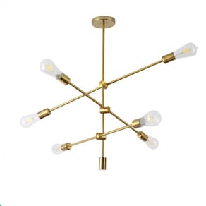 Pendente Atomus 6xe27 Haste Regulável Bronze