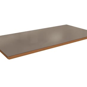 Tampo de Mesa 1800x900 de Madeira com Vidro Canela/ Off White