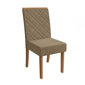 Conjunto 2 Cadeiras para Sala de Jantar Cad149 Canela/Cinza