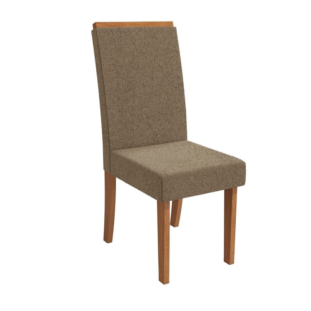 Conjunto 2 Cadeiras para Sala de Jantar Cad142 Canela/Cinza
