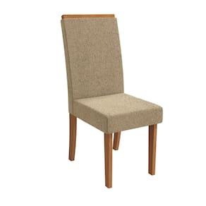 Conjunto 2 Cadeiras para Sala de Jantar Cad142 Canela/Bege