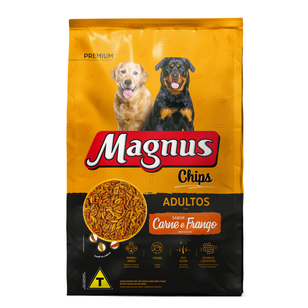 Ração Magnus Chips Cães Adultos 15kg