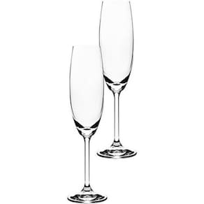 Jogo De 2 Taças De Cristal Para Champagne Anna 220ml