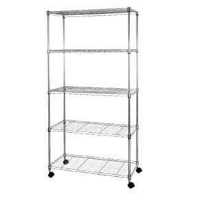 Estante Aço 5 Prateleiras Cromado Aramado 1,55 X 75 X 35