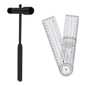 Kit Fisioterapia Goniômetro Grande + Martelo De Buck