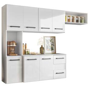Armário de Cozinha Compacta Suspensa Jully N03 Branco - Mpozenato