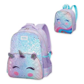 Kit Mochila e Estojo Escolar Infantil Coleção Pack Me Pacific