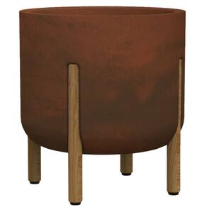 Vaso Cilíndrico Decore 33 (16L) Cor Aço Corten JAPI