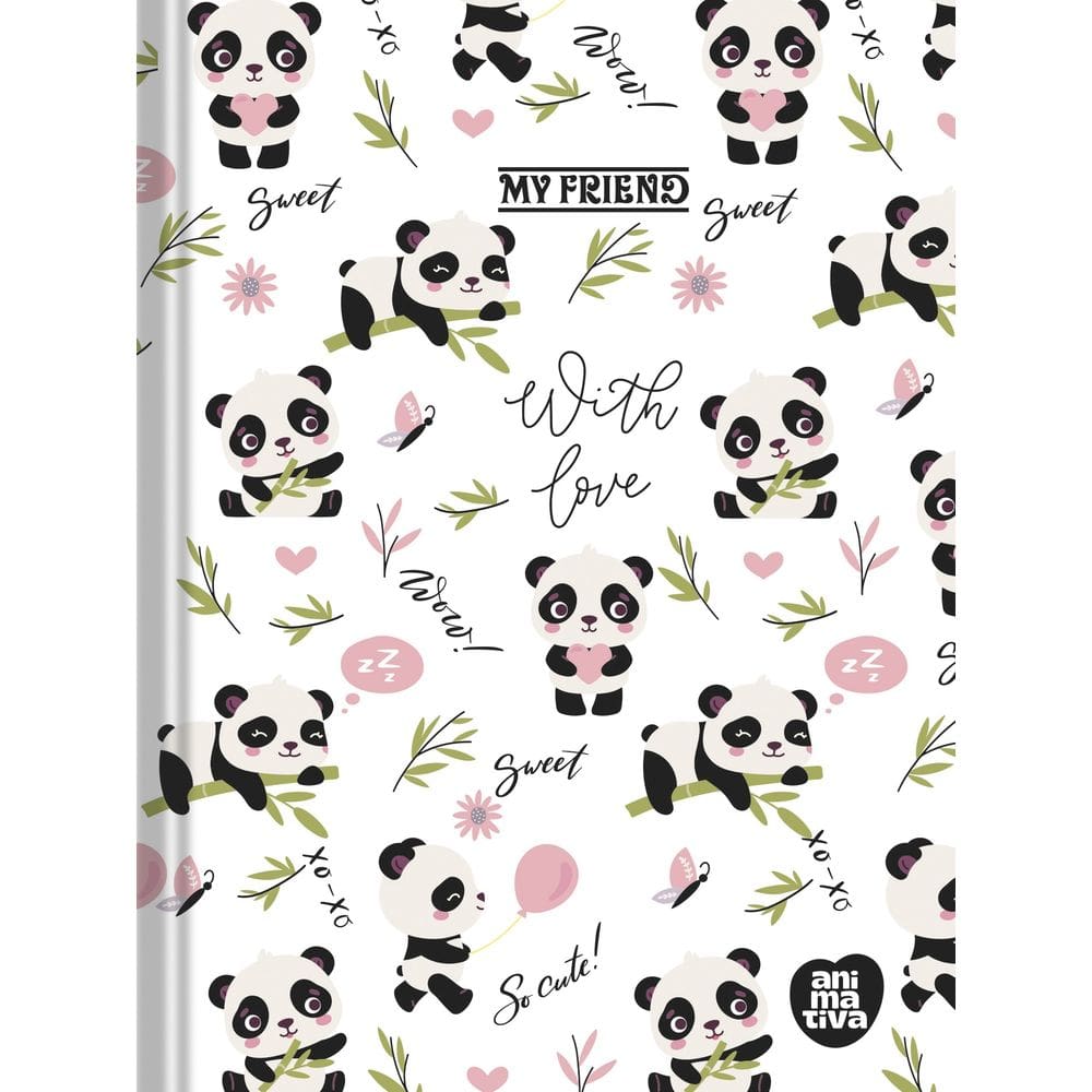 Agenda Permanente Costurada 64 Folhas Interior Decorado My Friend - Animativa