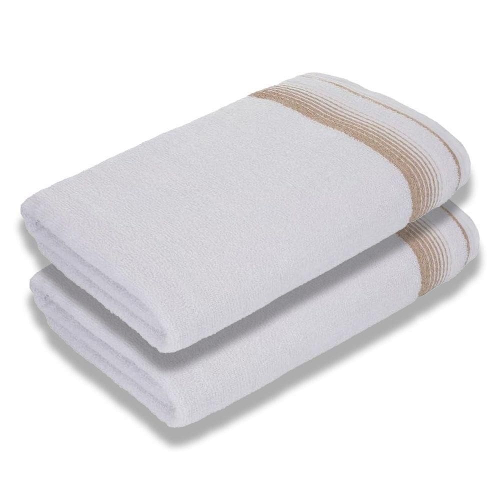 Kit Com 2 Toalhas De Banho Luxury Soft Beka 360 G-m² Luxo Branco